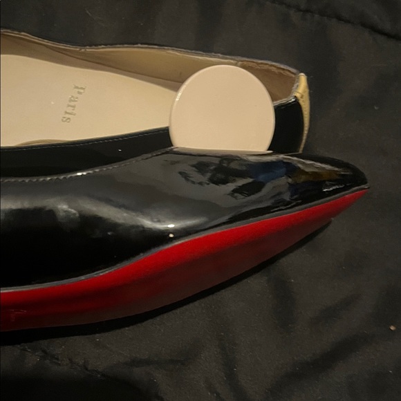 Christian Louboutin SALVAGE Madam Mouse size 38 Black Patent Leather Flats - Picture 8 of 17